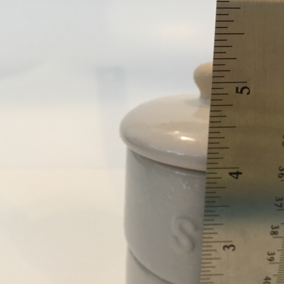 Creative Co Op  Salt and Pepper Pots Stacking Stoneware - Picture 5 of 7